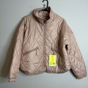 NWT All in Motion Puffer Quilted Beige Jacket Size XL
